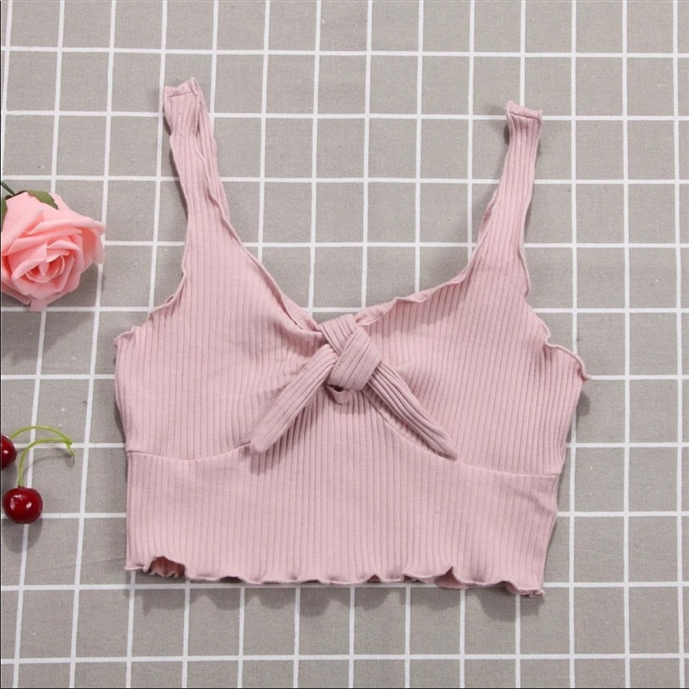 Sexy Color Spaghetti Strap Crop Top Women Back - Picture 6 of 6